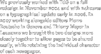 We previously worked with TdG