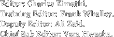 Editor: Charles Kimathi. Training Editor: Frank