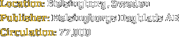 Location: Helsingborg, Sweden Publisher: Helsingborgs Dagblads
