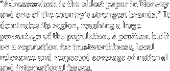 “Adresseavisen is the oldest paper