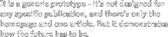 It is a generic prototype