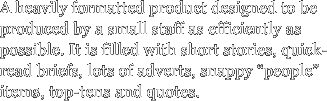 A heavily formatted product designed