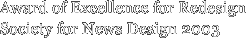 Award of Excellence for Redesign Society