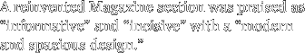 A reinvented Magazine section was