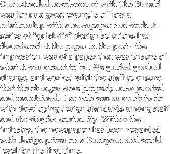 Our extended involvement with The