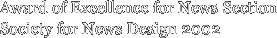 Award of Excellence for News