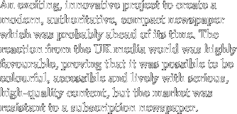 An exciting, innovative project to